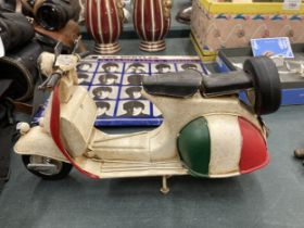 A CLASSIC ITALIAN TIN PLATE METAL SCOOTER MODEL