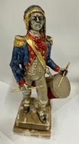 A LIMITED EDITION 9/200 FRENCH MODEL OF A DRUMMER BOY ON MARBLE BASE