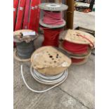 A LARGE QUANTITY OF REELS OF ELECTRIC CABLE