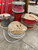 A LARGE QUANTITY OF REELS OF ELECTRIC CABLE