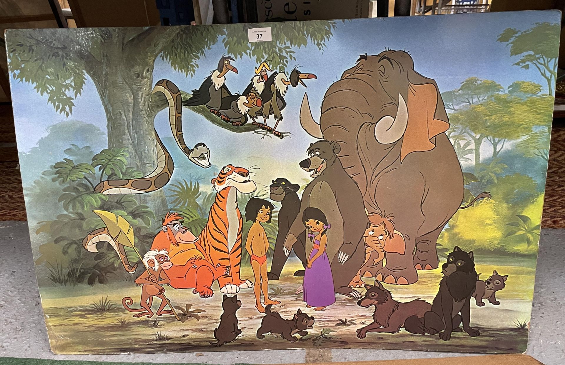 A DISNEY JUNGLE BOOK PRINT ON BOARD