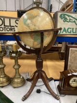 A REPRODUCTION TERRESTRIAL GLOBE, 16" DIAMETER, 'HEIRLOOM GLOBE BY REPOGLE'