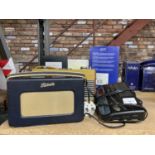 THREE VINTAGE RADIOS TO INCLUDE ROBERTS AND BUSH PLUS A PHILIPS CASSETTE PLAYER