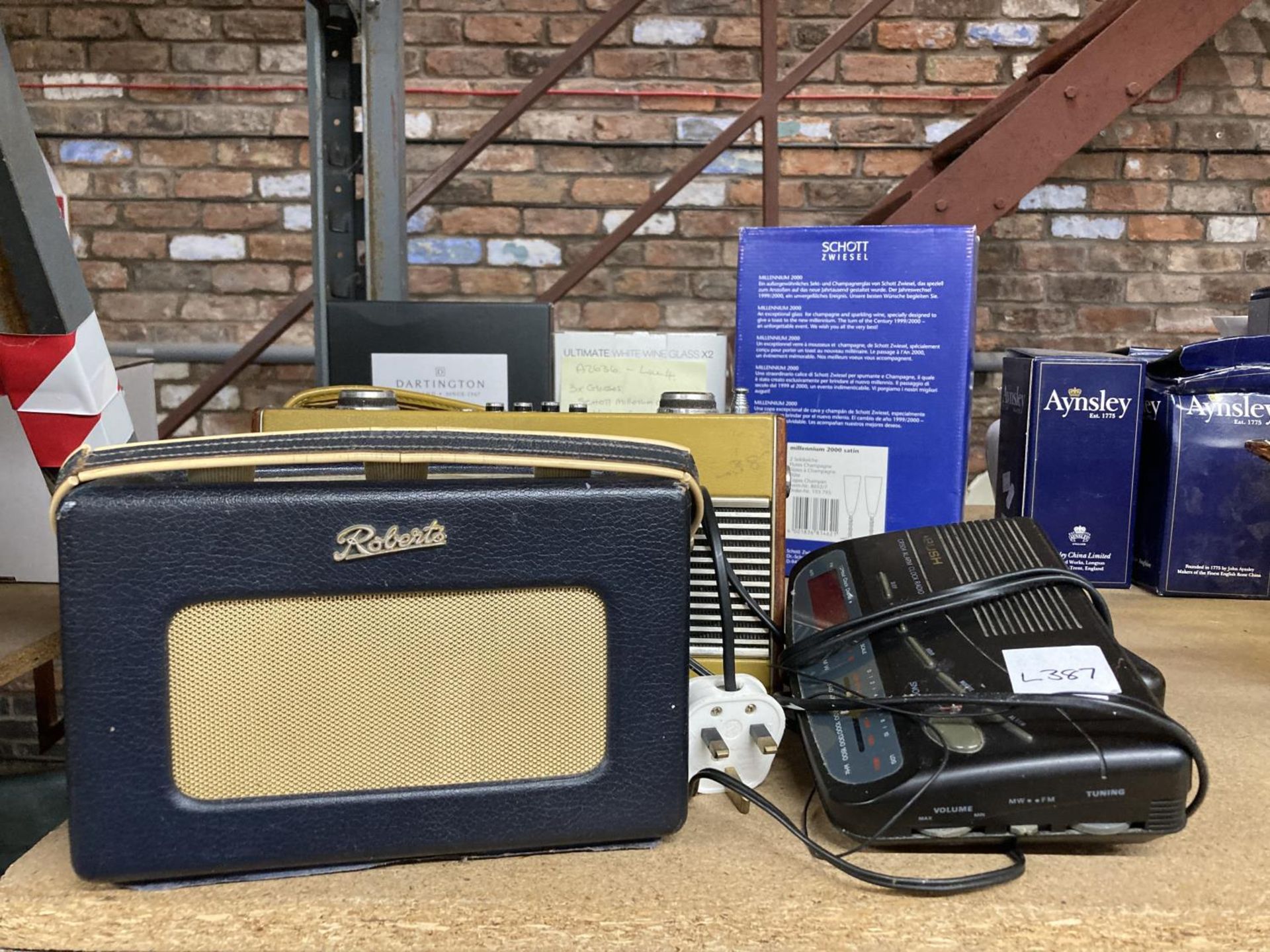 THREE VINTAGE RADIOS TO INCLUDE ROBERTS AND BUSH PLUS A PHILIPS CASSETTE PLAYER