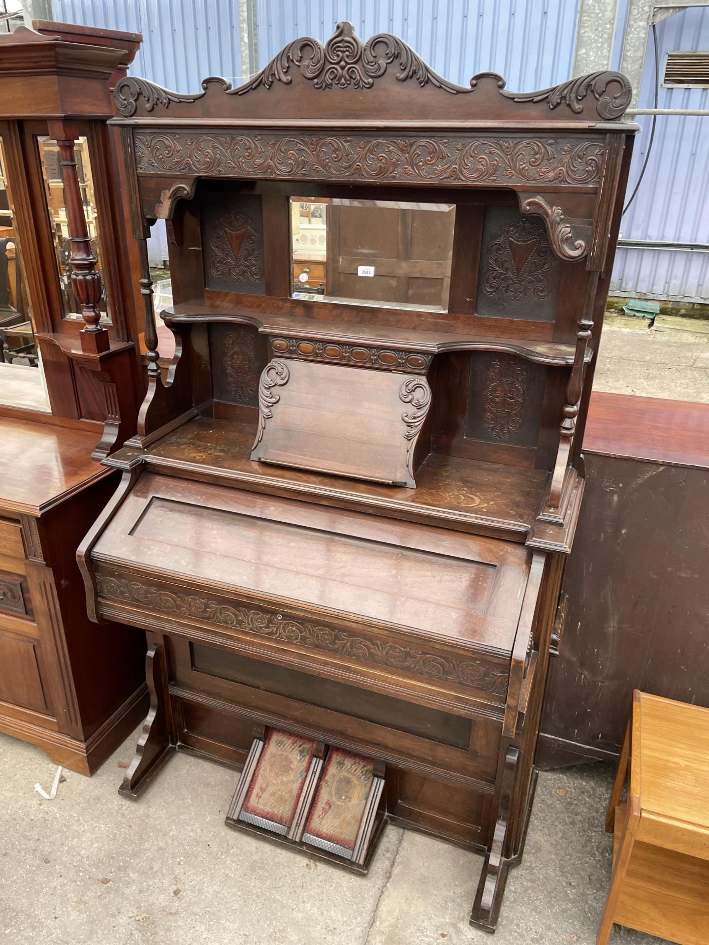 A W.W.PUTNAM & CO AMERICAN PEDAL ORGAN WITH MIRROR-BACK - Bild 11 aus 12