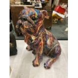 A LARGE ABSTRACT STYLE MODEL OF A DOG, HEIGHT 28CM