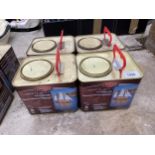 FOUR TINS OF OWATROL DECK OIL