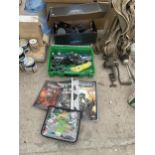 AN ASSORTMENT OF WARHAMMER AND ACTION FIGURES ETC