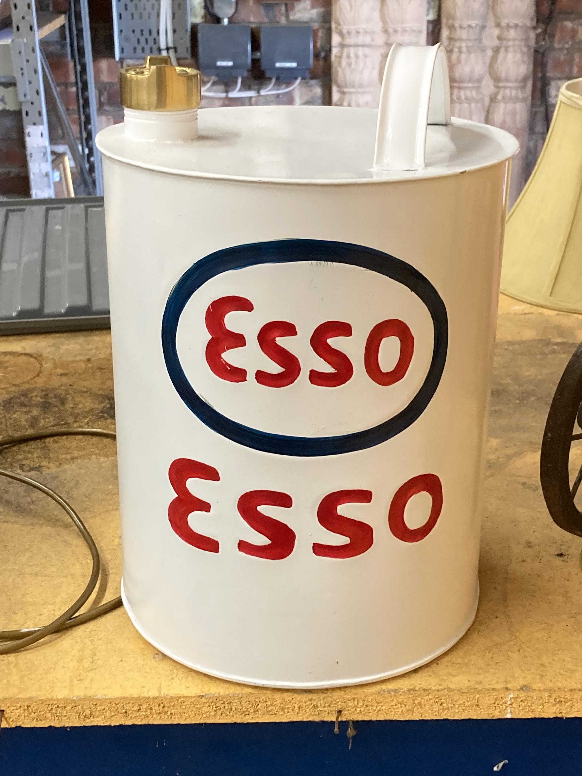 A WHITE 'ESSO' PETROL CAN, HEIGHT 30CM - Image 2 of 2