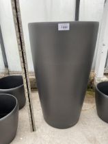 A MODERN LECHUZA FIBRE GLASS PLANTER (H:56CM)