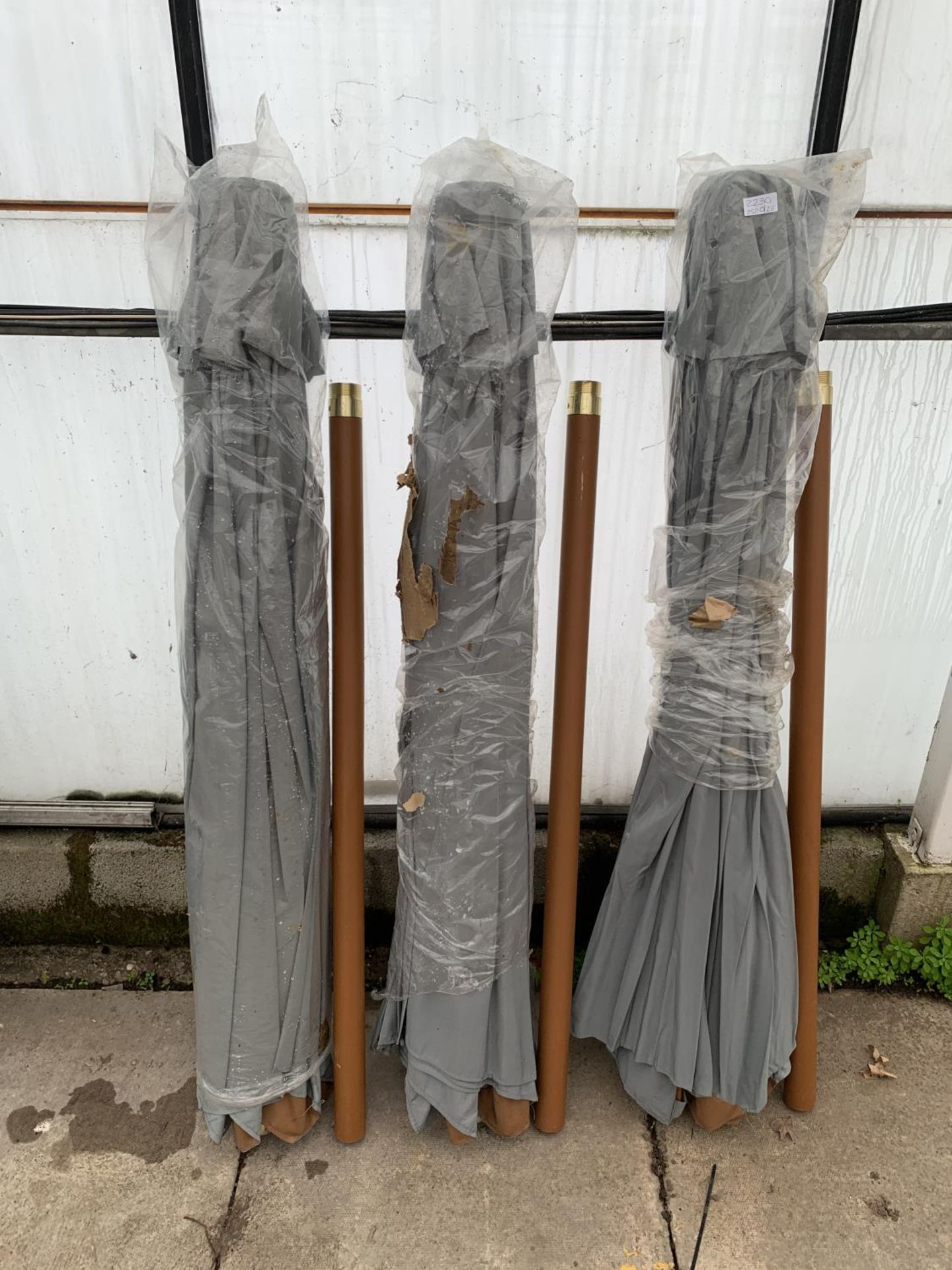 THREE EX DISPLAY CHARLES TAYLOR PARASOLS + VAT