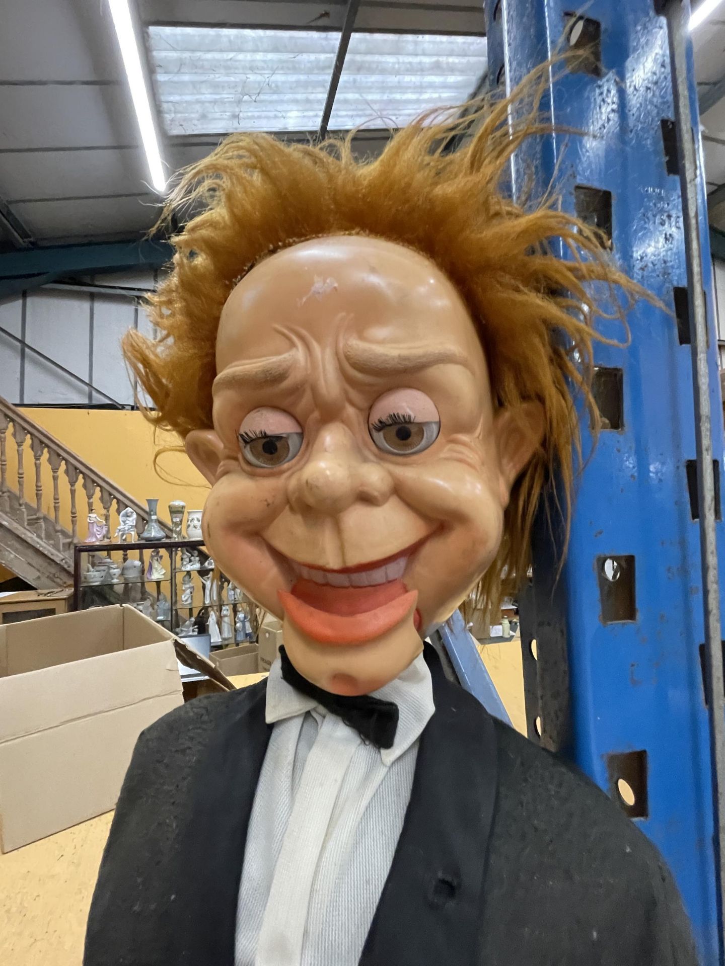 A VINTAGE PLASTIC HEADED HAND VENTRILOQUIST PUPPET / DUMMY - Image 2 of 4