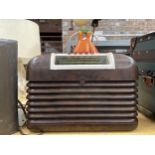 A VINTAGE BUSH BAKELITE RADIO