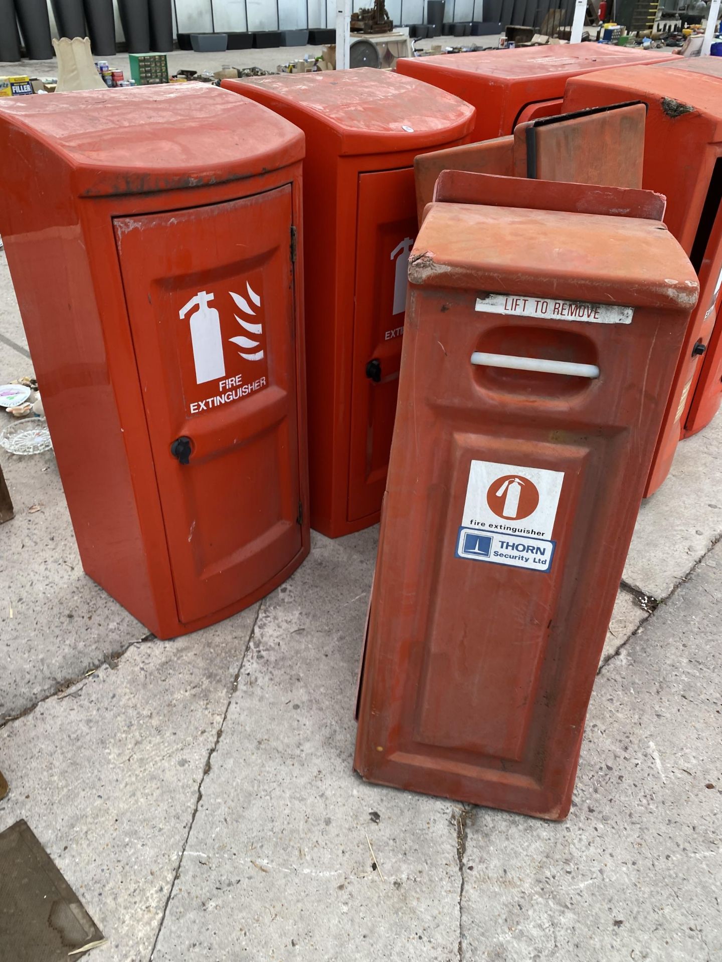 SEVEN VARIOUS FIRE EXTINGUISHER CABINETS - Image 2 of 4