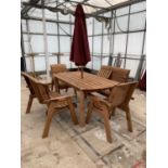 AN AS NEW EX DISPLAY CHARLES TAYLOR OVAL TABLE TWO 2 SEATER BENCHES, 2 CHAIRS WITH LOVE SEAT TABLE