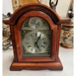 A C. WOOD & SON 31 DAY MANTLE CLOCK WITH KEY AND PENDULUM