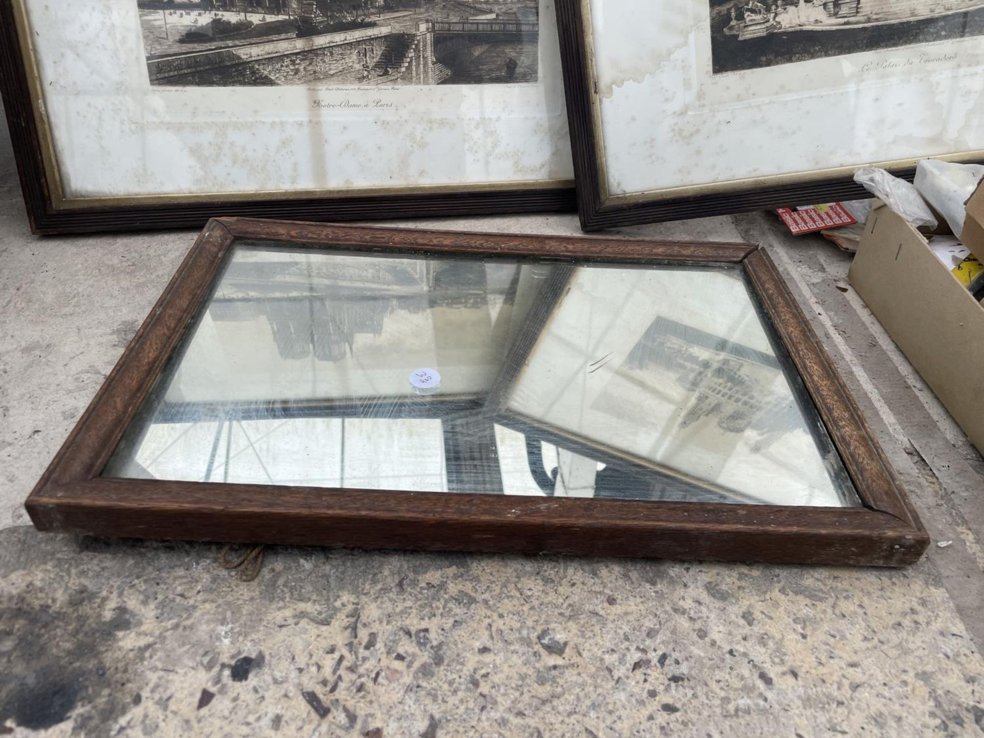 TWO FRAMED PRINTS AND A FRAMED MIRROR - Bild 4 aus 4