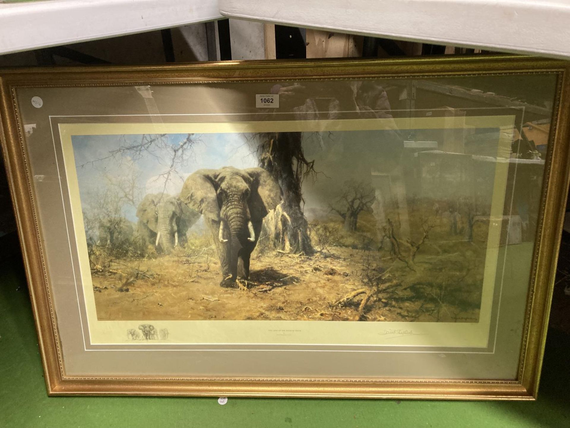 A DAVID SHEPHERD SIGNED LIMITED EDITION PRINT 'THE LAND OF THE BAOBAB TREES', 95CM X 52CM