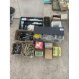 A LARGE ASSORTMENT OF HARDWARE TO INCLUDE BOLTS AND RAWL PLUGS ETC