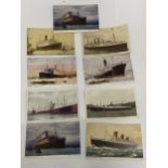 A COLLECTION OF VINTAGE SHIP POSTCARDS