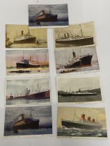 A COLLECTION OF VINTAGE SHIP POSTCARDS