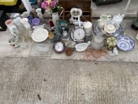 A LARGE ASSORTMENT OF ITEMS TO INCLUDE CERAMICS AND SCALES ETC