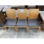 THREE HABITAT WALNUT 'CATANIA' DINING CHAIRS WITH BENTWOOD BACKS