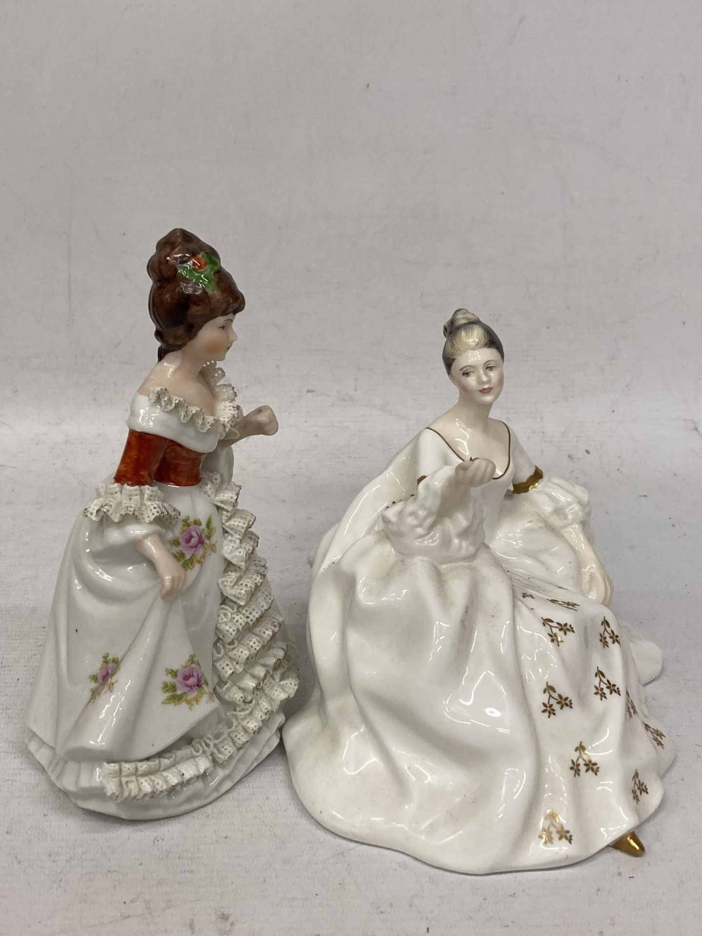 TWO FIGURES - A ROYAL DOULTON 'MY LOVE' HN2339 & UNMARKED CONTINENTAL FIGURE - Image 2 of 4