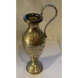 A VINTAGE .925 SILVER JUG WITH HAMMERED EFFECT DESIGN, GROSS WEIGHT 149 GRAMS