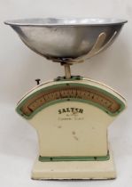 A SET OF VINTAGE NO 300 SALTER SCALES