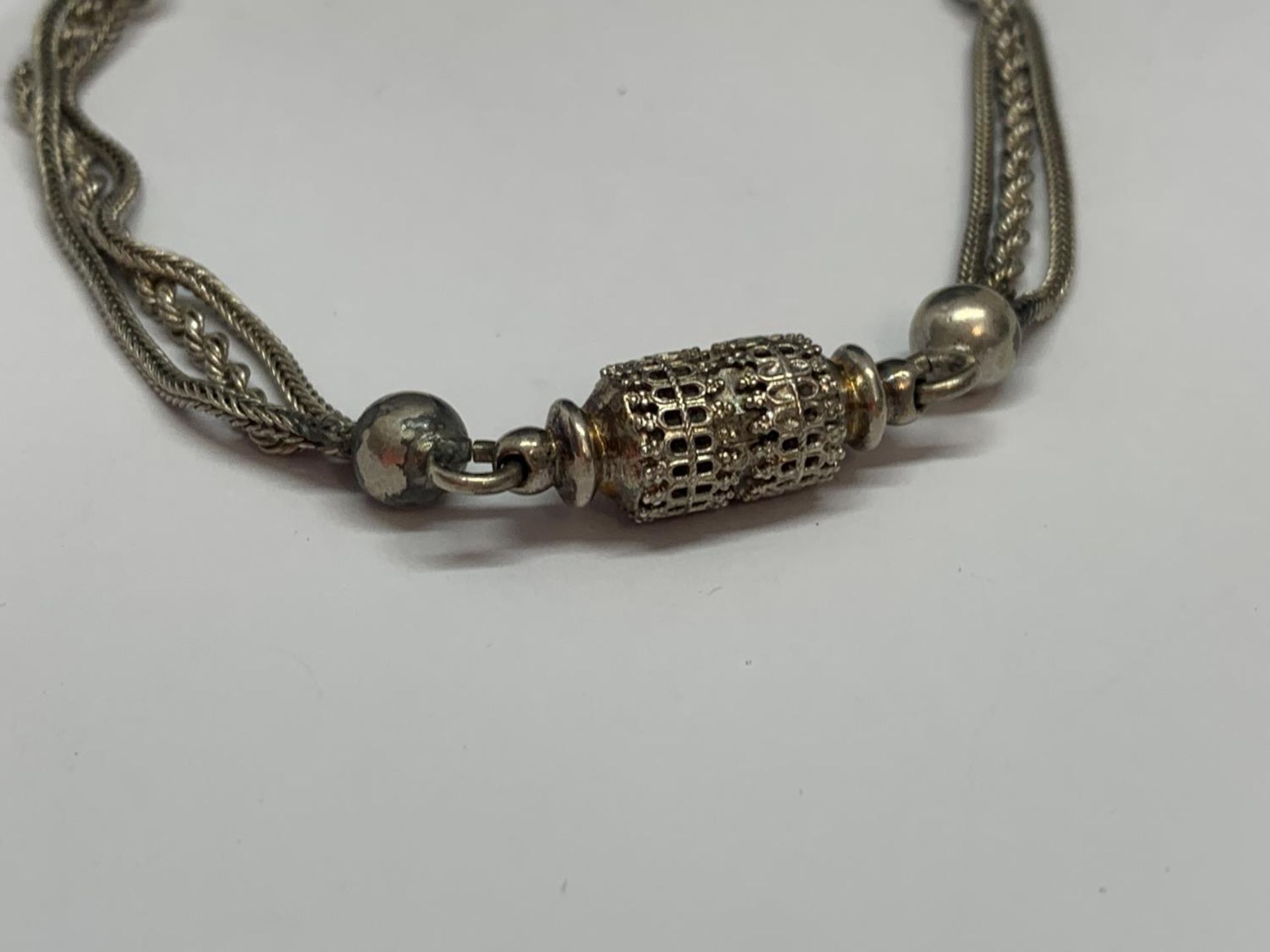 A SILVER 1/2 ALBERT WATCH CHAIN - Image 2 of 2