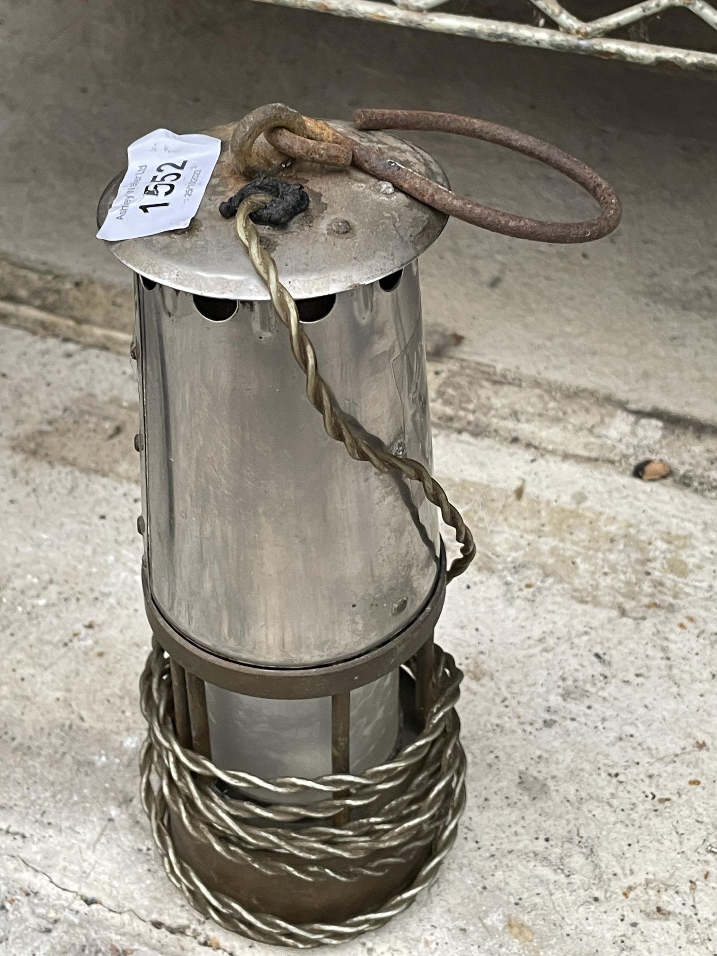 A VINTAGE LANTERN CONVERTED TO ELECTRIC