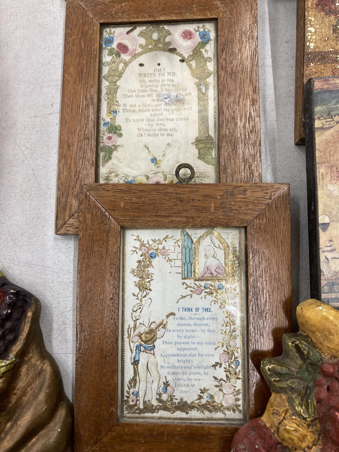 A COLLECTION OF RELIGIOUS ICON PLAQUES, FURTHER FRAMED ITEMS ETC - Image 2 of 4