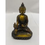 A BRONZE TIBETAN HEALING BUDDAH