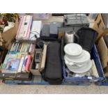 AN ASSORTMENT OF HOUSEHOLD CLEARANCE ITEMS TO INCLUDE CERAMICS AND BOOKS ETC