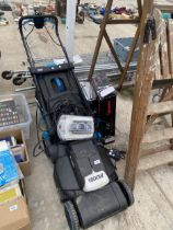 AN ASSORTMENT OF ITEMS TO INCLUDE A MACALLISTER ELECTRIC LAWN MOWER (FAULT TO CABLE) AN ELECTRIC