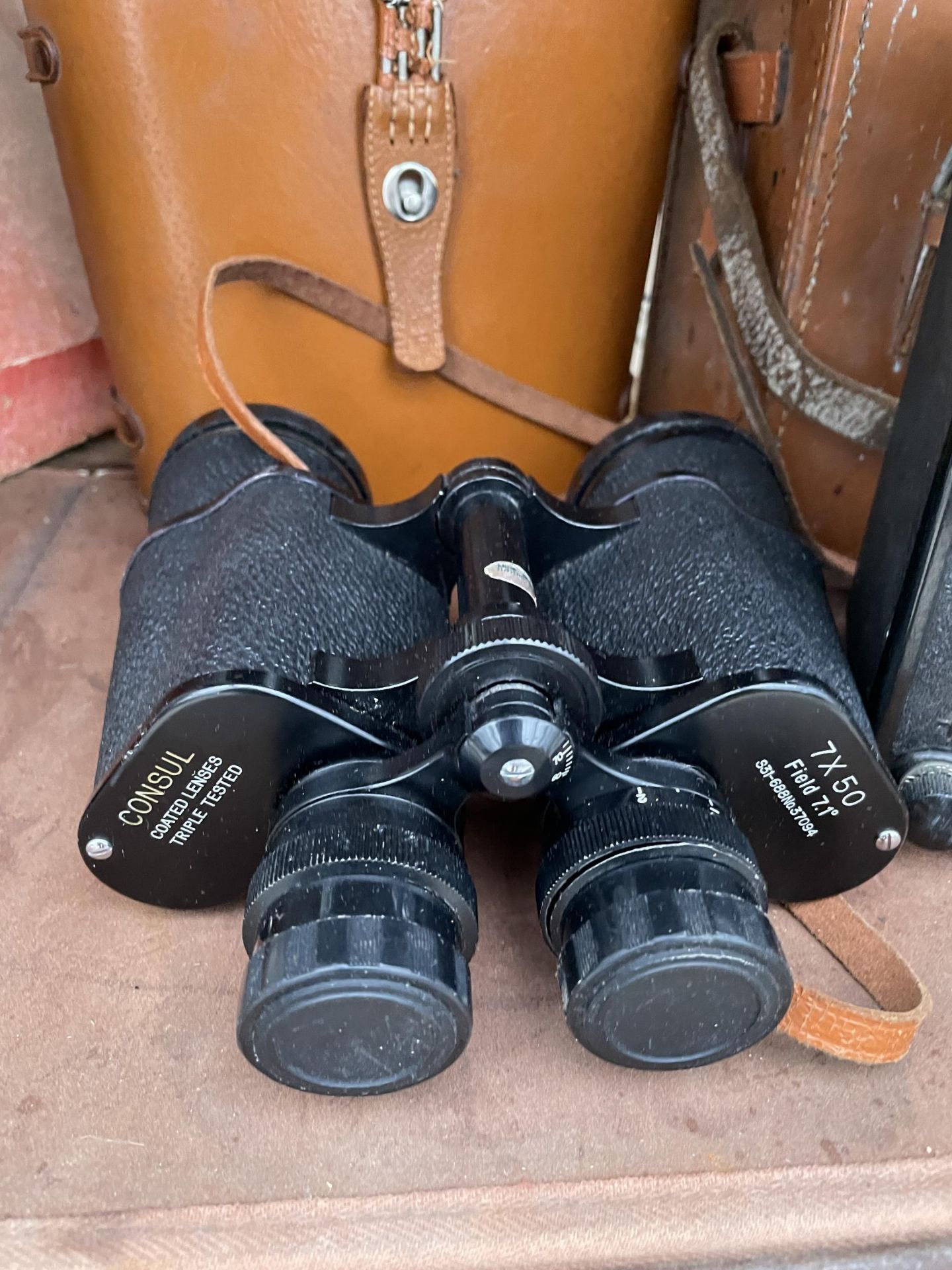 THREE SETS OF BINOCULARS WITH CASES AND A VINTAGE AVOMETER WITH CARRY CASE - Image 3 of 4