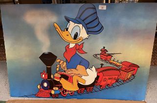 A DISNEY DONALD DUCK PRINT ON BOARD