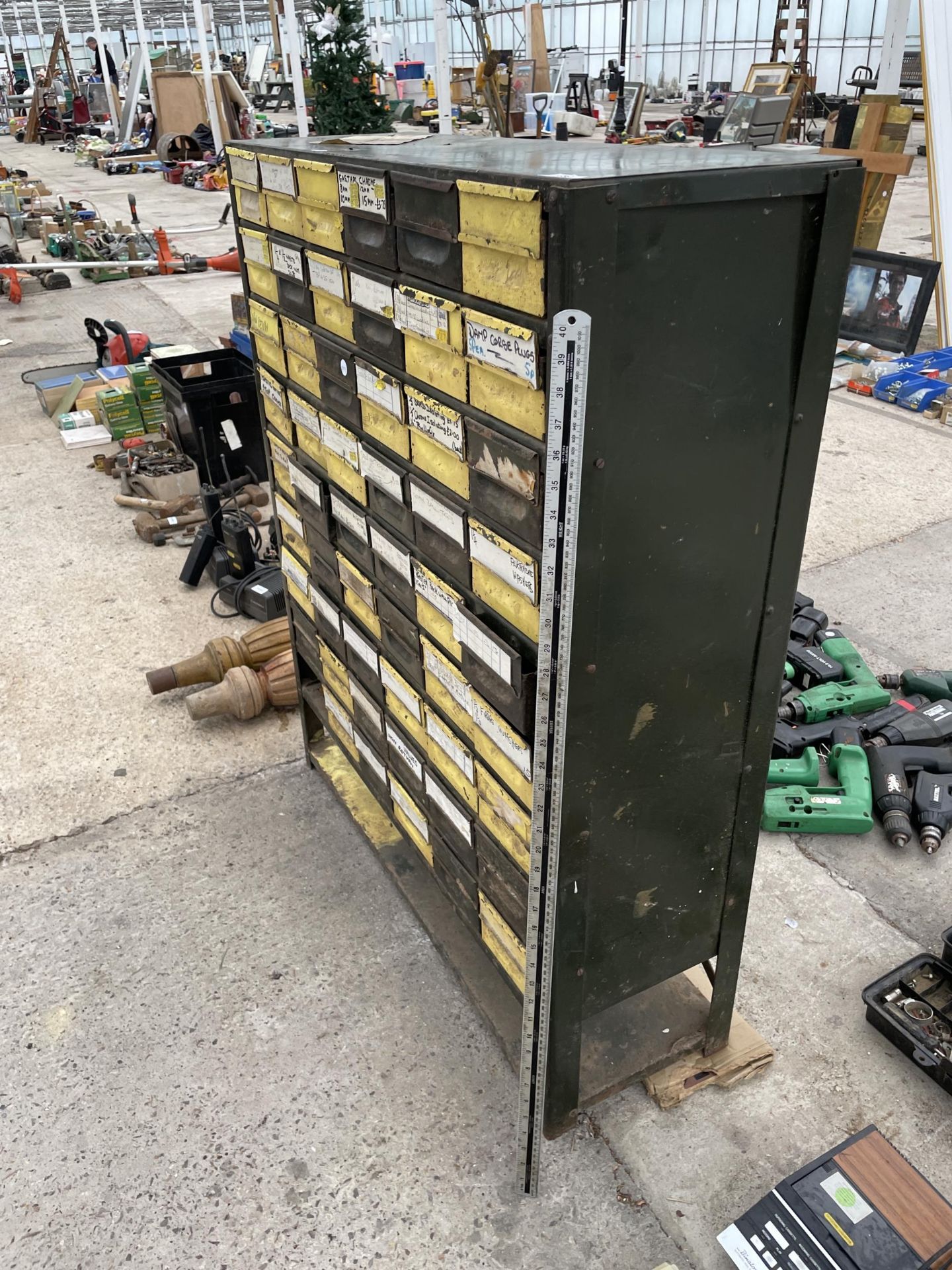 A 53 DRAWER METAL HABERDASHERY CABINET - Image 5 of 5