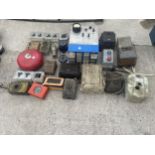 AN ASSORTMENT OF ELECTRICAL HARDWARE TO INCLUDE SOCKETS AND SWITCH BOXES ETC