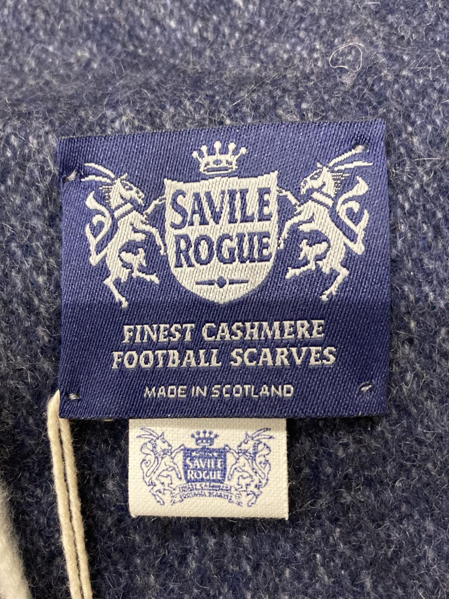 A BOXED SAVILLE ROGUE CASHMERE FOOTBALL SCARF AND FURTHER CASHMERE SCOTTISH SCARF - Image 3 of 6