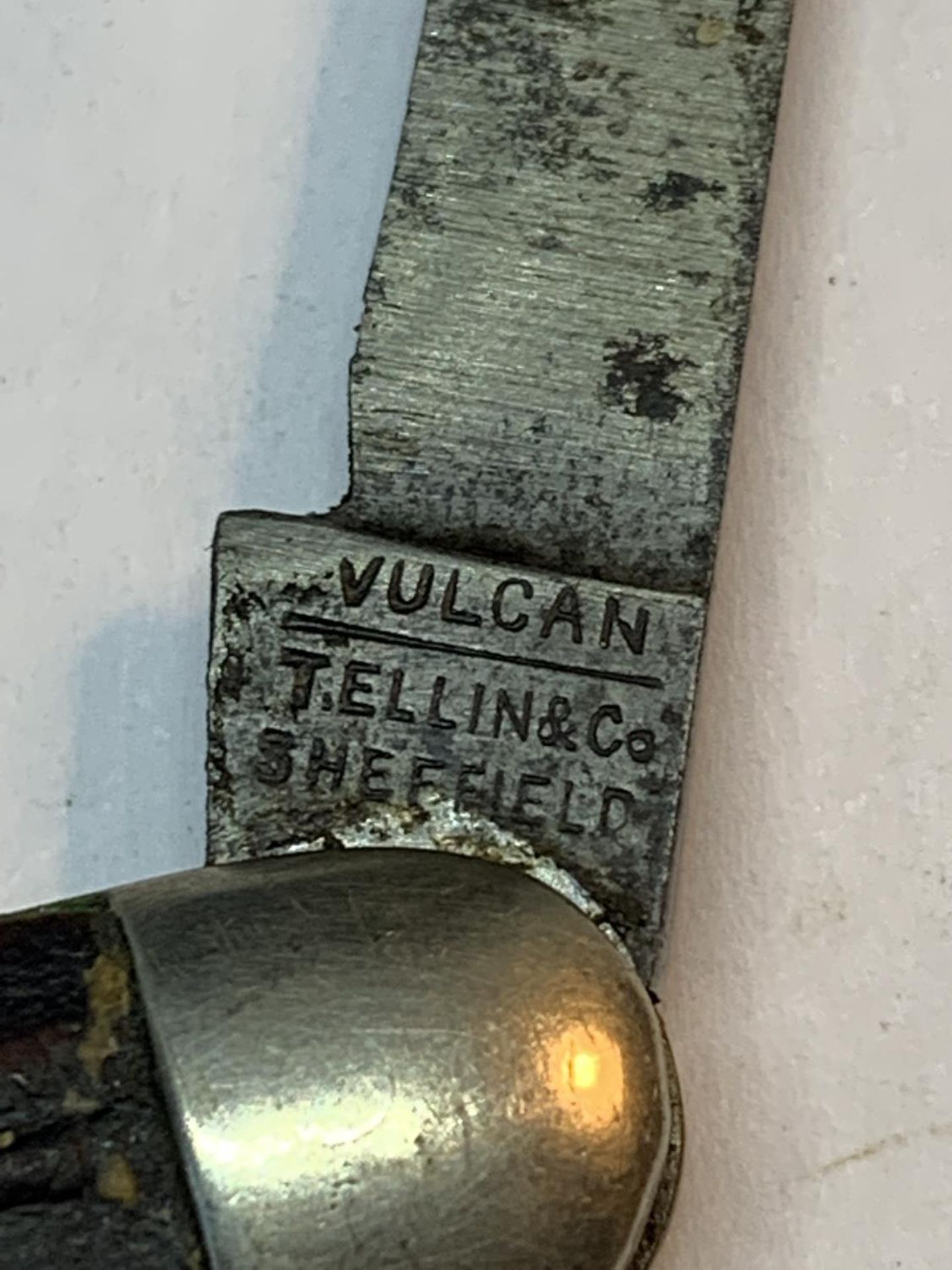 A VINTAGE VULCAN T ELLING & CO SHEFFIELD PEN KNIFE - Bild 2 aus 4