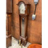 A LATE 20TH CENTURY TEMPUS FUGIT (ARMSTRONG, MANCHESTER) GRANDMOTHER CLOCK WITH GLASS DOOR AND TWO