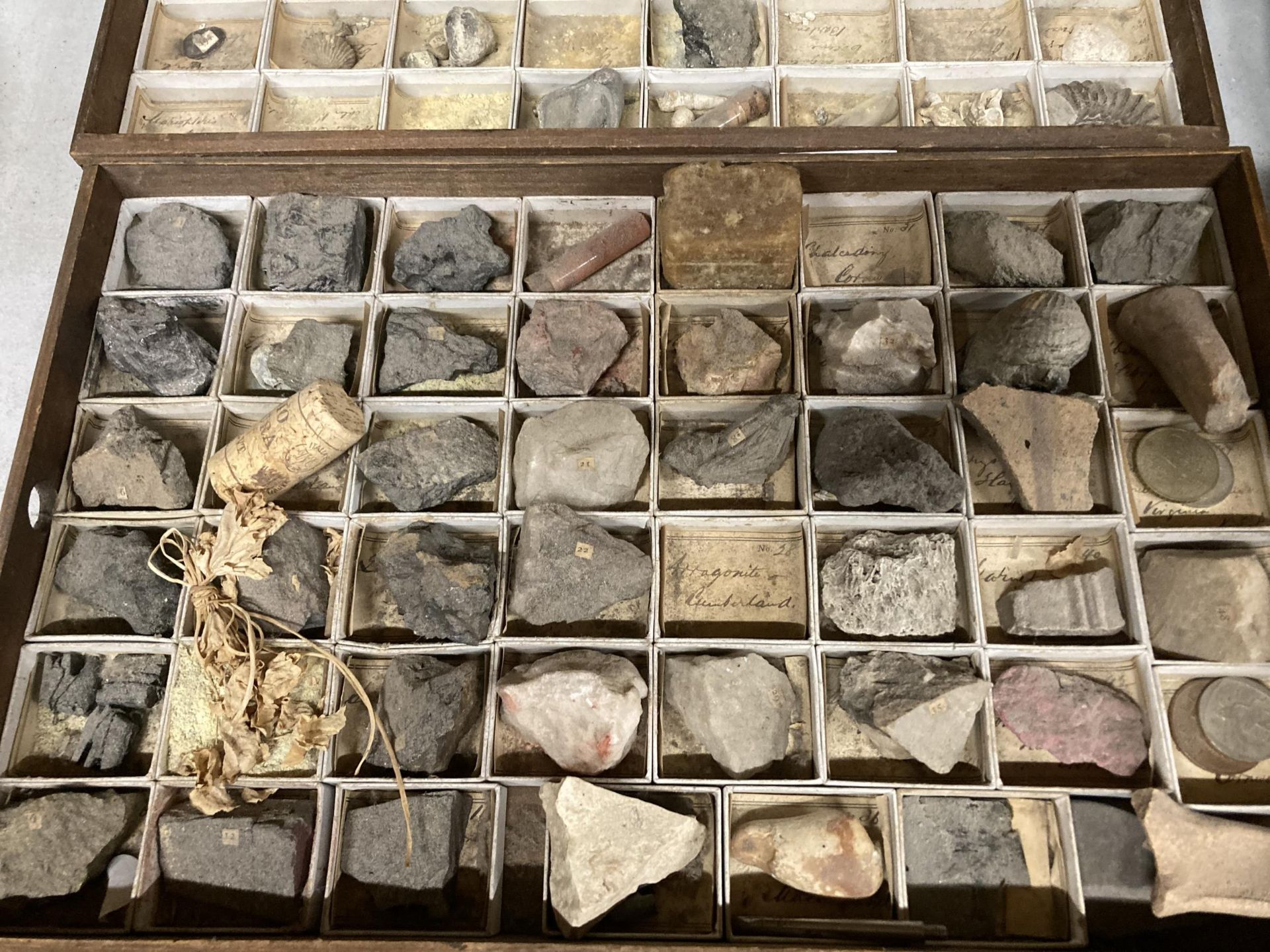 A GROUP OF THREE TRAYS OF ASSORTED ROCKS AND FURTHER GEOLOGY RELATED ITEMS - Bild 2 aus 4