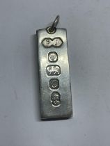 A HALLMARKED BIRMINGHAM SILVER INGOT WEIGHT 30.5 GRAMS