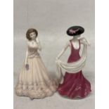 TWO COALPORT LADY FIGURES - DEBUTANTES 'POPPY' & 'JANE'