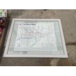 A FRAMED GREAT BEAR UNDERGROUND MAP