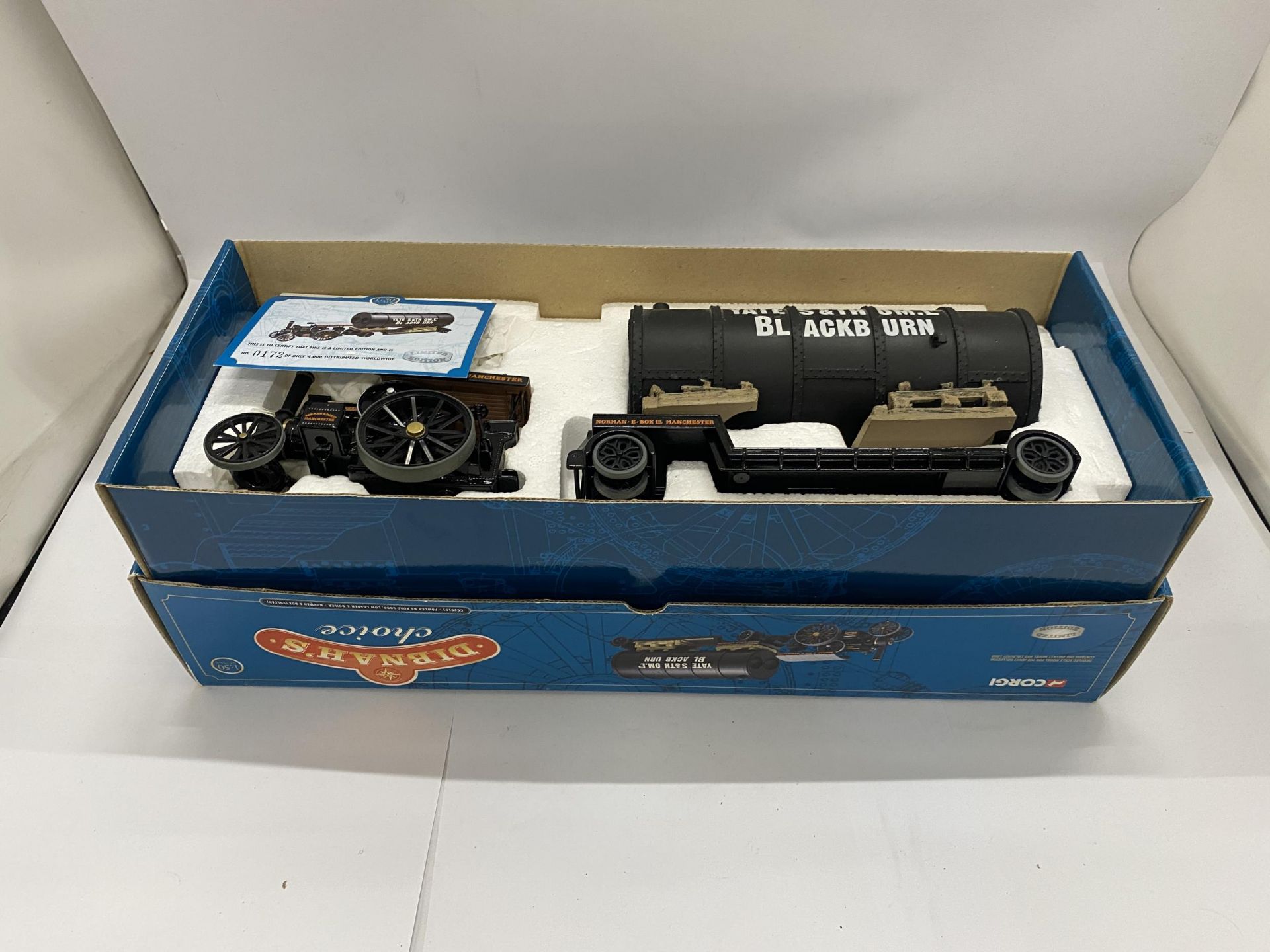 A CORGI 'DIBNAH'S CHOICE' TRACTION ENGINE, LOW LOADER AND BOILER, AS NEW IN BOX