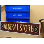 A WOODEN 'GENERAL STORE' SIGN, 100CM X 26CM