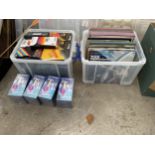 AN ASSORTMENT OF LP RECORDS AND VHS VIDEOS
